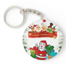 Festive Christmas Design with Santa Claus and Gift