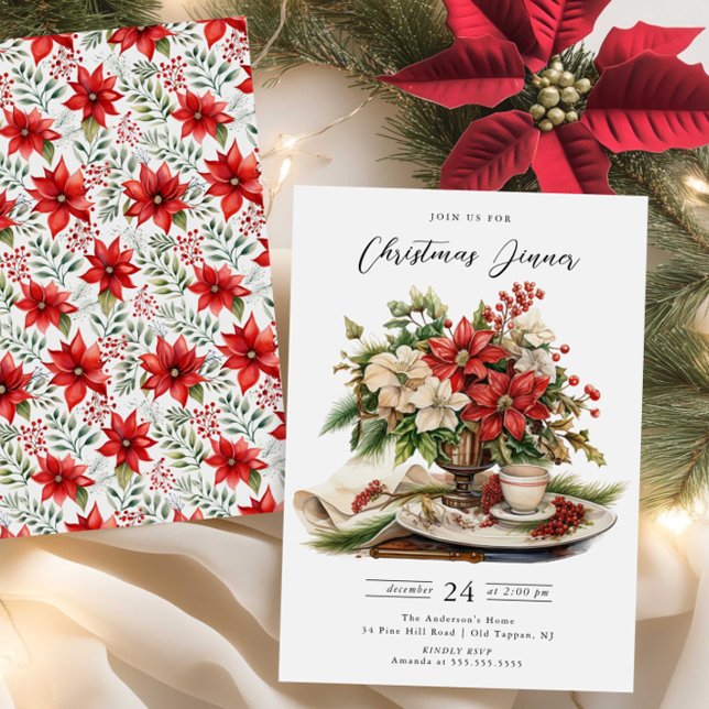 Festive Christmas Dinner Invitation (Creator Uploaded)