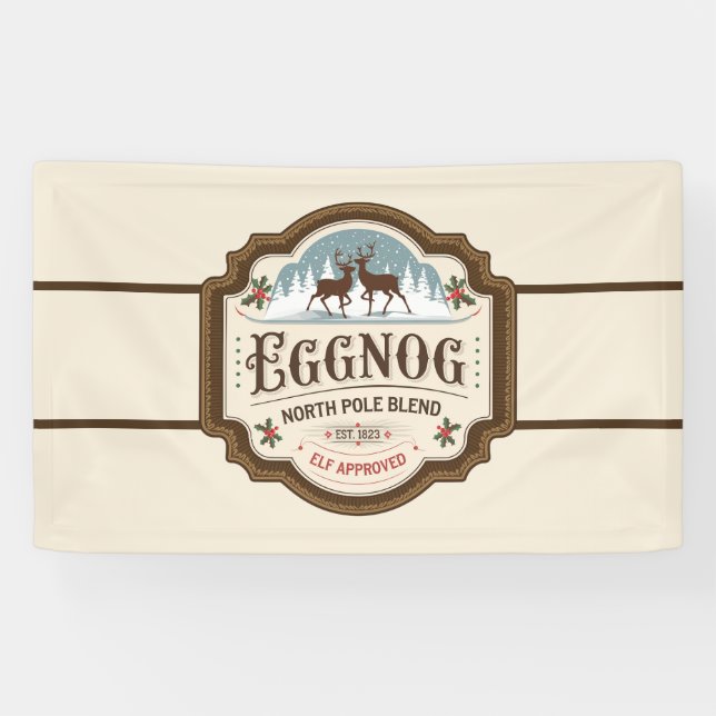 Festive Christmas eggnog  vendors  Banner (Horizontal)