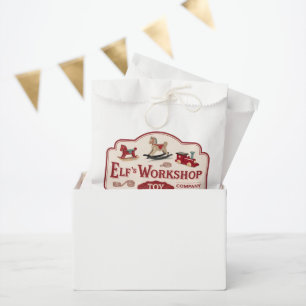 Festive Christmas Elf workshop party Favour Bags