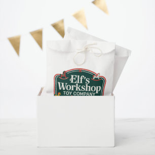 Festive Christmas Elf workshop party  Favour Bags