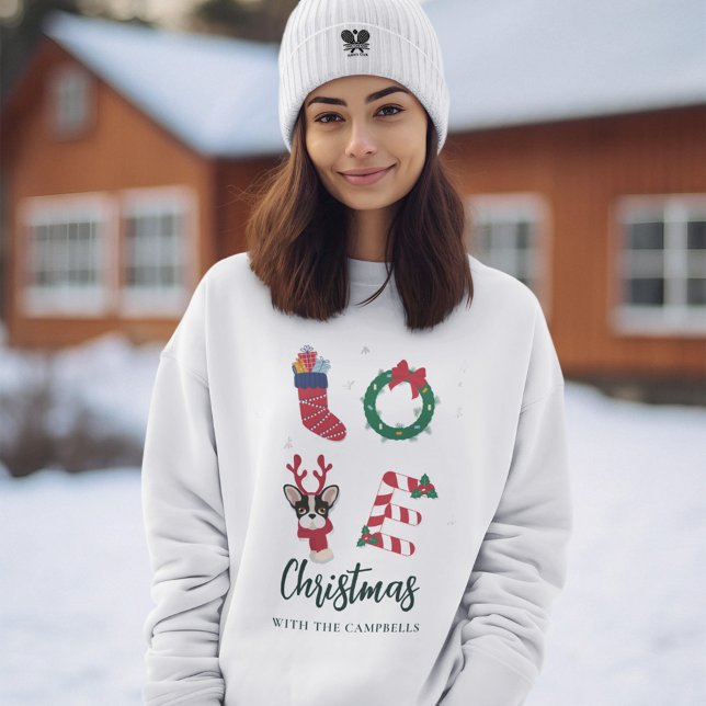 Festive Christmas Family Name Matching Sweatshirt (Christmas with the Family Matching Sweatshirt)