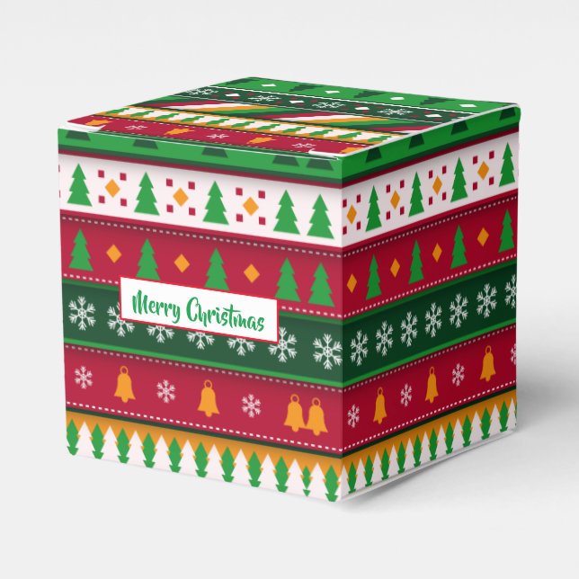 Festive Christmas Favour Box (Front Side)