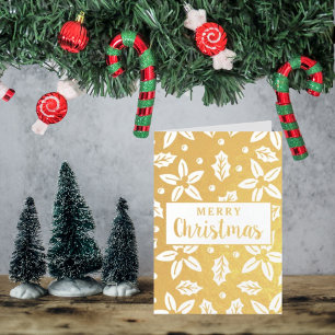Festive Christmas Flowers Foil Card