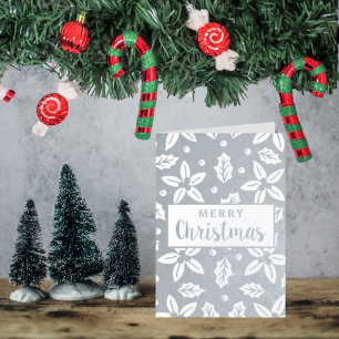 Festive Christmas Flowers Foil Card