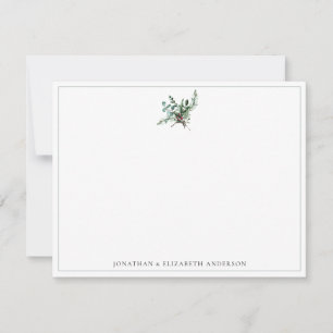 Festive Christmas Foliage Minimalist  Card