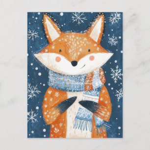 Festive Christmas Fox Greeting Card