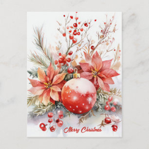 Festive Christmas Garland Greeting Card
