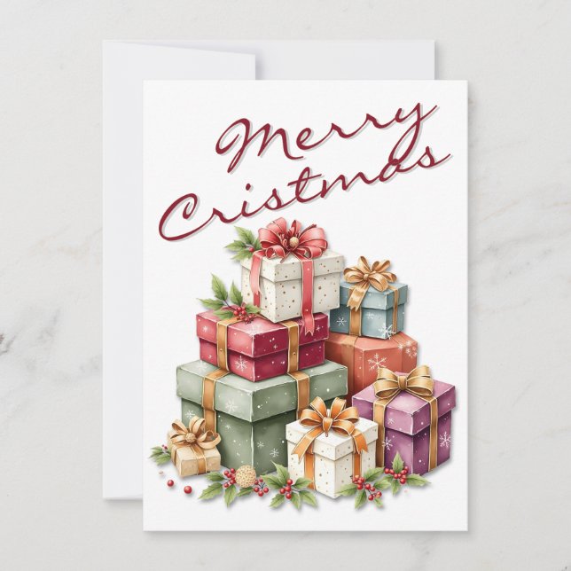 Festive Christmas Gift Boxes Artwork (Front)