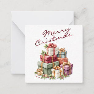 Festive Christmas Gift Boxes Artwork Card