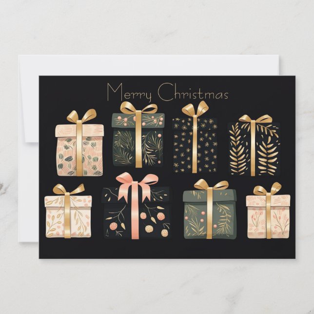 Festive Christmas Gift Greeting Card (Front)