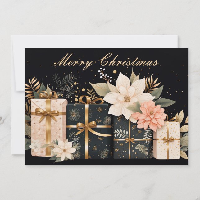 Festive Christmas Gift Greeting Card (Front)