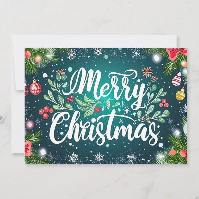 Festive Christmas Gift Greeting Card (Front)