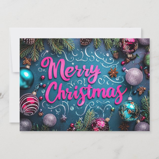 Festive Christmas Gift Greeting Card (Front)