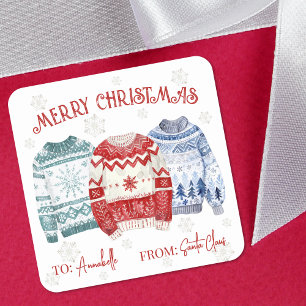 Festive Christmas Gift Tag Sticker