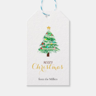 Festive Christmas Gift Tag with Christmas Tree