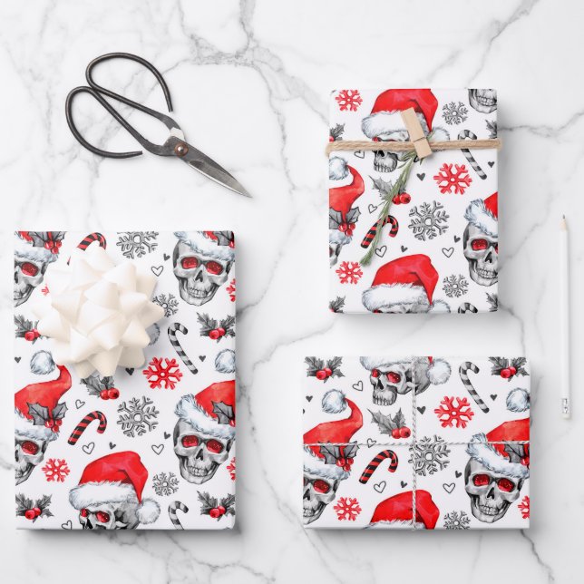 Festive Christmas Gift Wrapping Paper Sheets (Front)