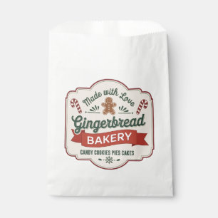 Festive Christmas gingerbread bakery Favour Bags