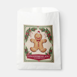 Festive Christmas Gingerbread joy party Favour Bags