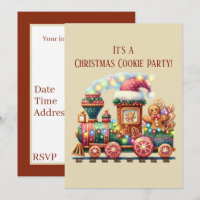 Festive Christmas gingerbread train party
