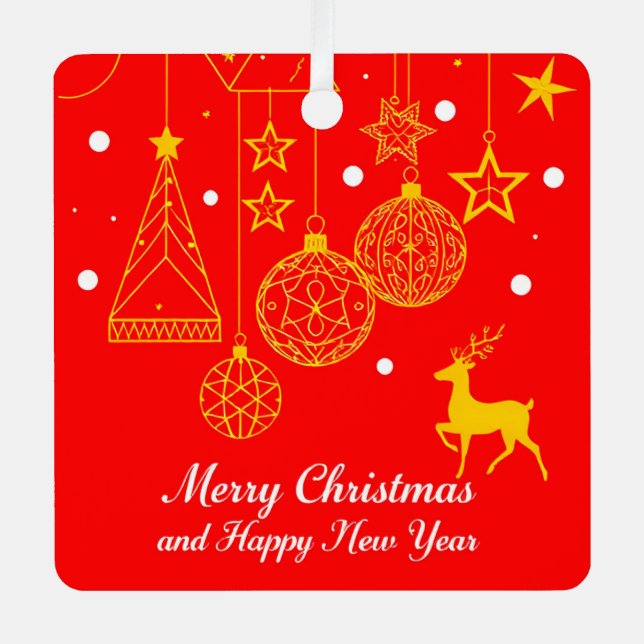 Festive Christmas Graphic With Ornaments (Front)