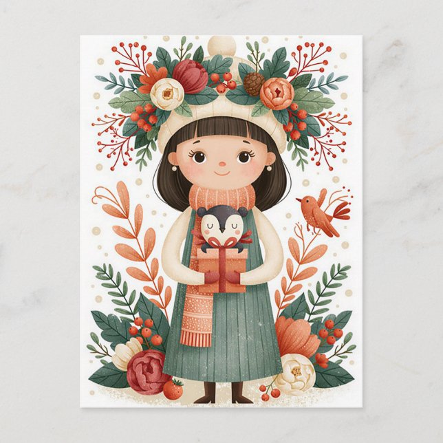 Festive Christmas Greeting Card (Front)