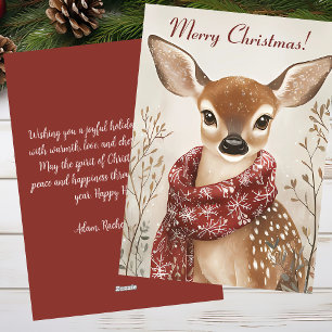 Festive Christmas Greeting Card Christmas Deer