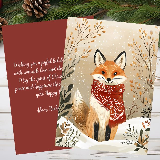 Festive Christmas Greeting Card Christmas Fox (Creator Uploaded)