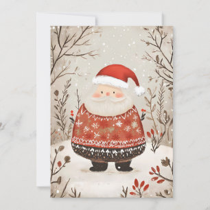 Festive Christmas Greeting Card Santa Claus