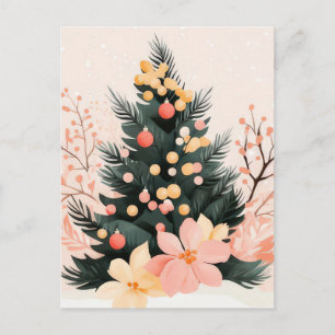 Festive Christmas Greeting Postcard