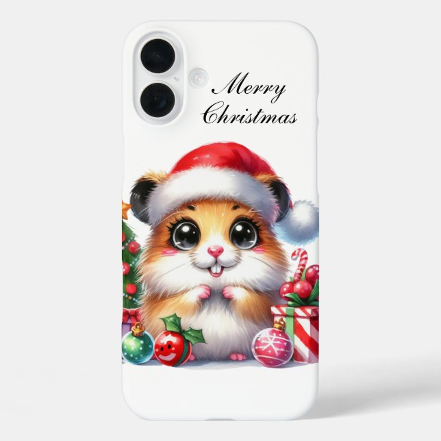 Festive Christmas Hamster customisable  Case-Mate iPhone Case (Back)
