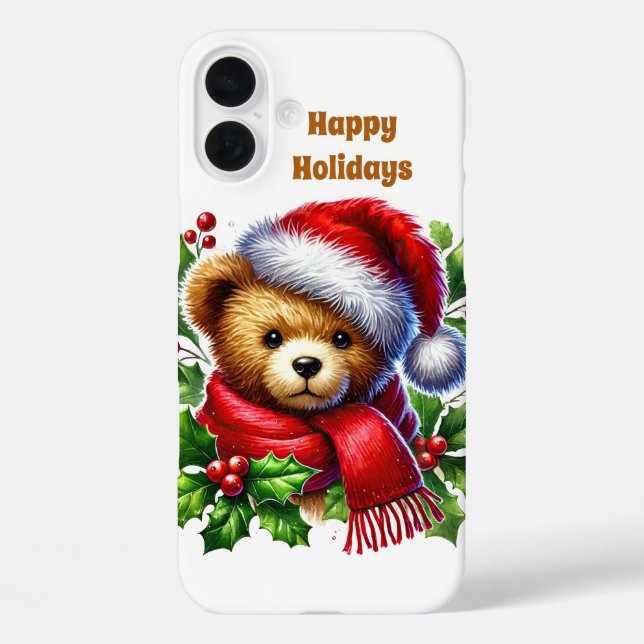 Festive Christmas Holiday bear  Case-Mate iPhone Case (Back)