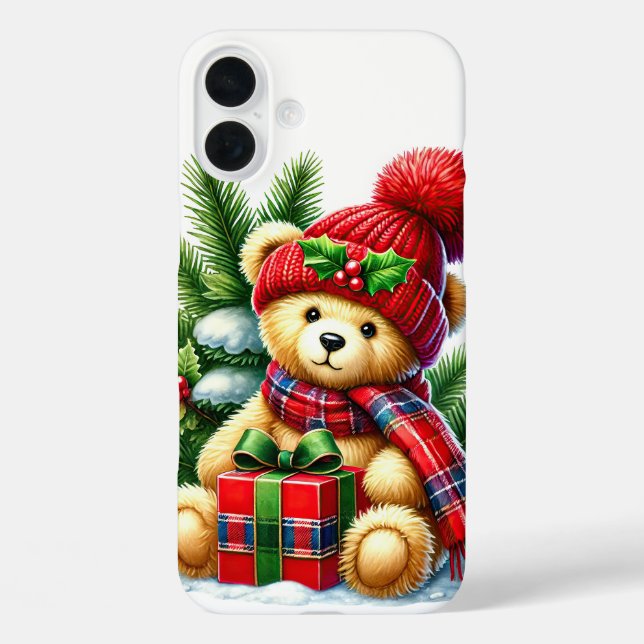 Festive Christmas Holiday bear Case-Mate iPhone Case (Back)