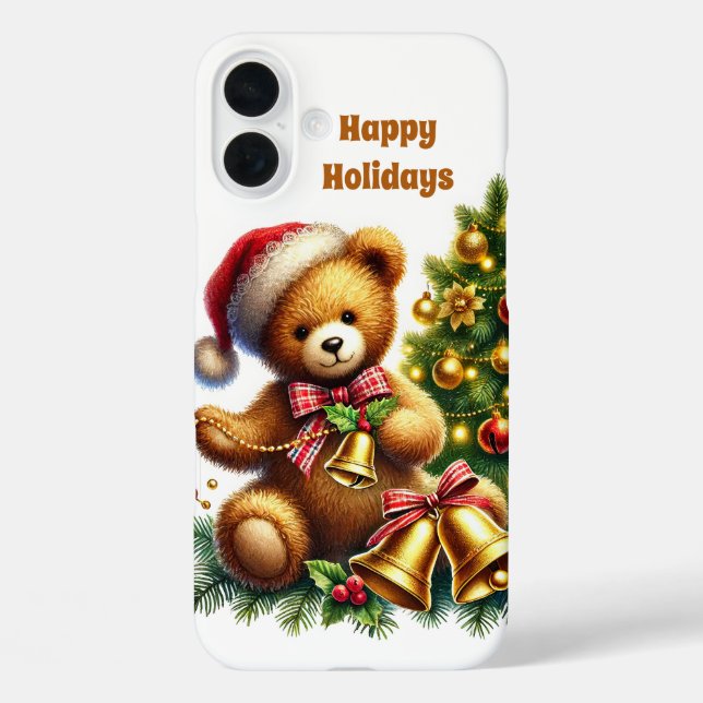 Festive Christmas Holiday bear  Case-Mate iPhone Case (Back)
