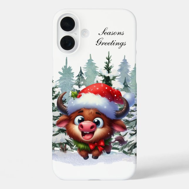 Festive Christmas Holiday buffalo  Case-Mate iPhone Case (Back)