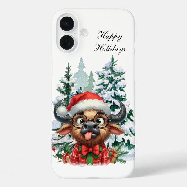Festive Christmas Holiday buffalo  Case-Mate iPhone Case (Back)