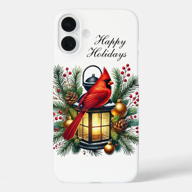 Festive Christmas Holiday Cardinal customisable  Case-Mate iPhone Case (Back)