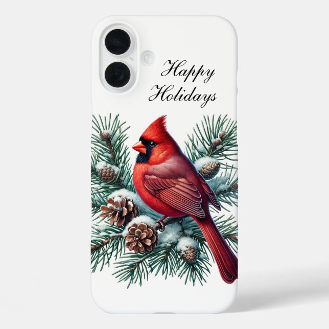 Festive Christmas Holiday Cardinal customisable  Case-Mate iPhone Case (Back)