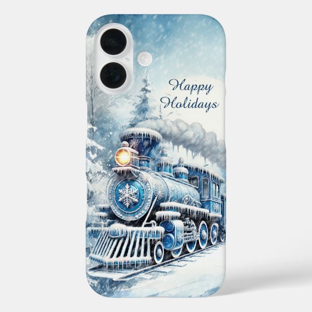 Festive Christmas Holiday customisable train  Case-Mate iPhone Case (Back)
