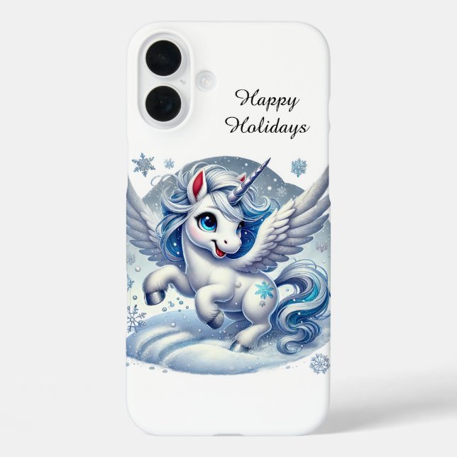 Festive Christmas Holiday customisable unicorn  Case-Mate iPhone Case (Back)