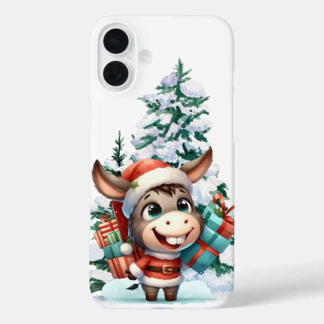 Festive Christmas Holiday donkey  Case-Mate iPhone Case (Back)