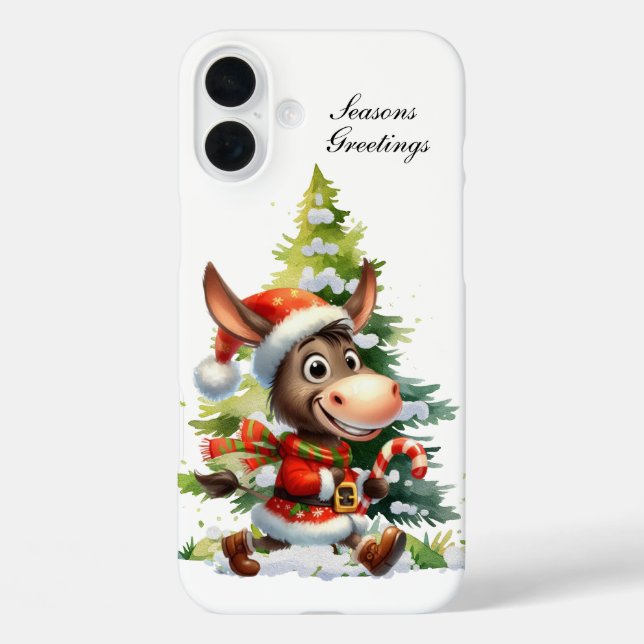 Festive Christmas Holiday donkey  Case-Mate iPhone Case (Back)