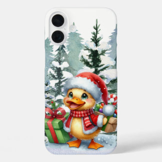 Festive Christmas Holiday duck iPhone 16 Plus Case
