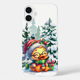 Festive Christmas Holiday duck iPhone 16 Plus Case