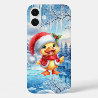 Festive Christmas Holiday duck  iPhone 16 Plus Case