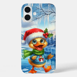Festive Christmas Holiday duck iPhone 16 Plus Case