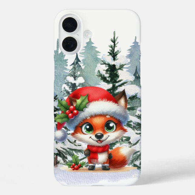 Festive Christmas Holiday fox  Case-Mate iPhone Case (Back)