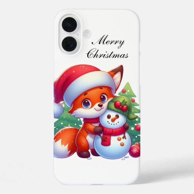 Festive Christmas Holiday fox customisable  Case-Mate iPhone Case (Back)