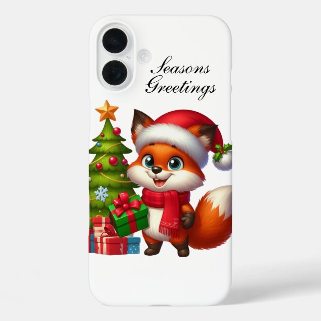 Festive Christmas Holiday fox customisable  Case-Mate iPhone Case (Back)