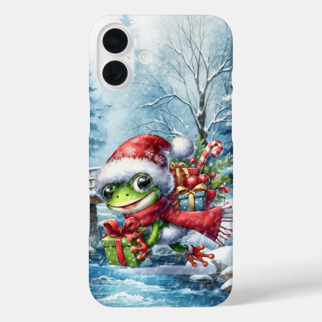 Festive Christmas Holiday frog Case-Mate iPhone Case (Back)